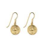 Sterling Silver Hoop Earrings with Eyes - Image 3