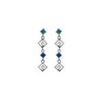 Meander Dangle Earrings – 925 Sterling Silver with Opal - Image 6