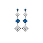 Meander Dangle Earrings – 925 Sterling Silver with Opal - Image 5