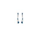 Greek Key Curvy Blue Opal Dangle Earrings - Image 6