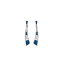 Greek Key Curvy Blue Opal Dangle Earrings - Image 4