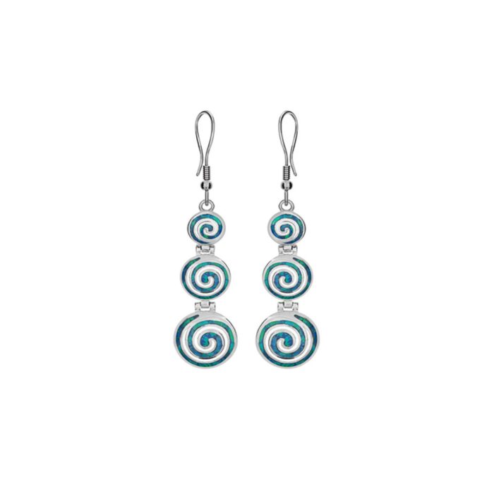 925 fine silver dangle earrings with spiral - Image 5
