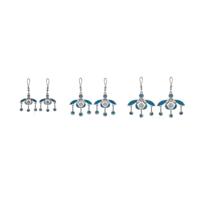 Minoan Malia Bees Earrings - 925 Sterling Silver with Opal - Image 3