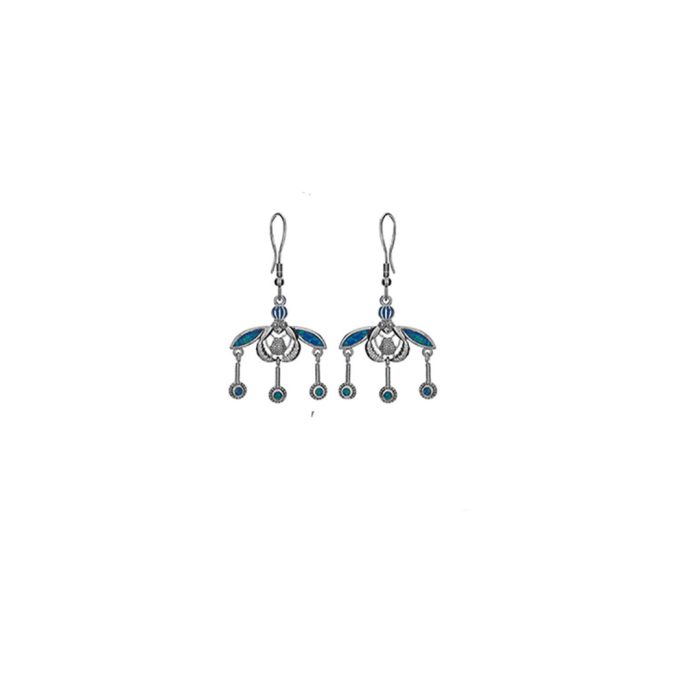 Minoan Malia Bees Earrings - 925 Sterling Silver with Opal - Image 7
