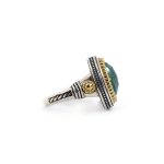 Βυζαντινό Δαχτυλίδι με Amazonite Doublet – Επιχρυσωμένο Ασήμι 925 - Image 4