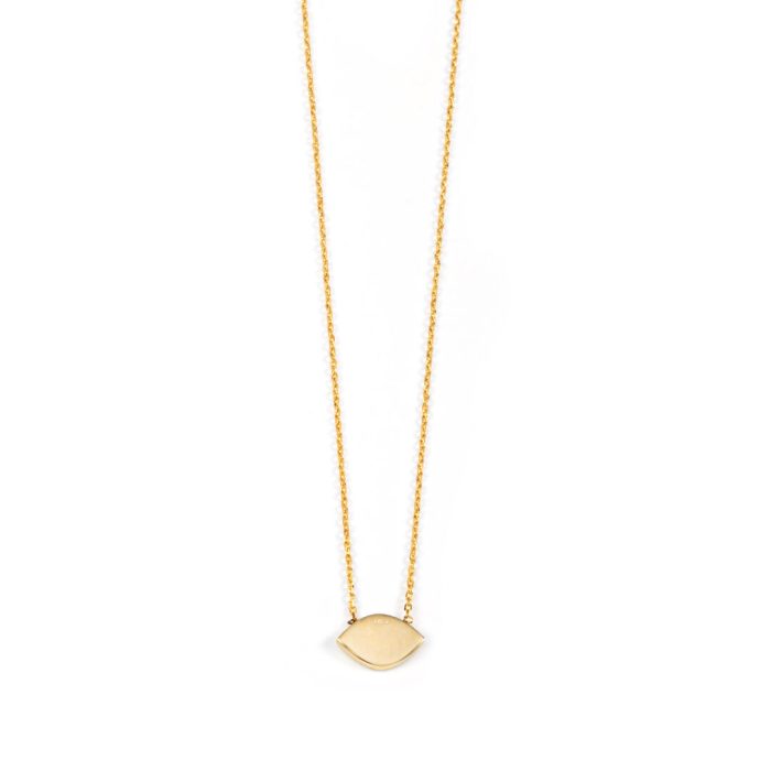 Evil Eye Necklace - 14K Gold with Turquoise Enamel - Image 5