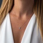 Evil Eye Tear Drop Necklace with Pearl – 14K Yellow Gold with Blue Enamel - Image 2
