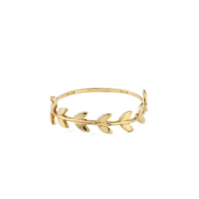 Leaf Ring - 14K Yellow Gold - Image 1