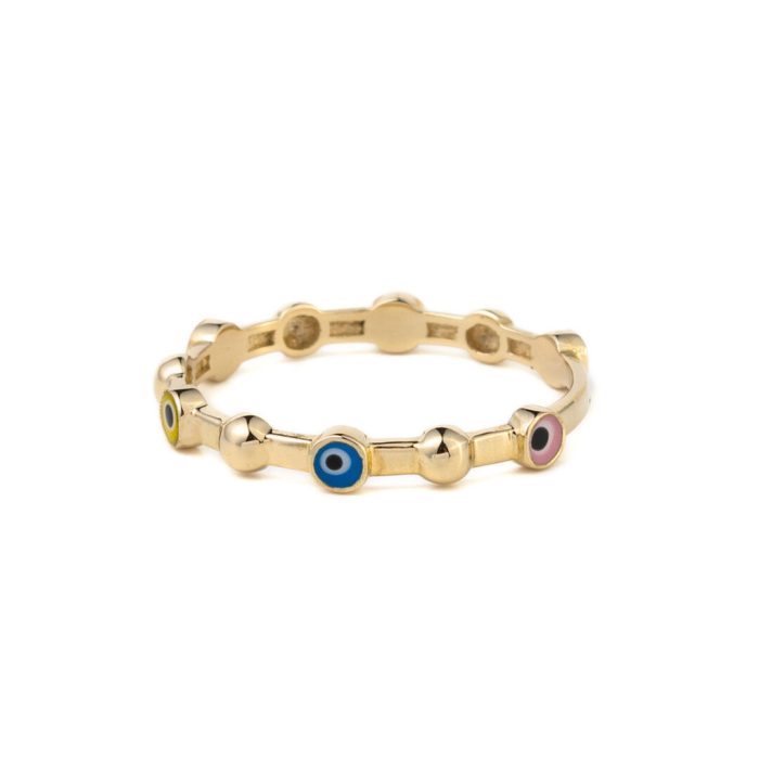 Eye Ring – 14K Yellow Gold - Image 3