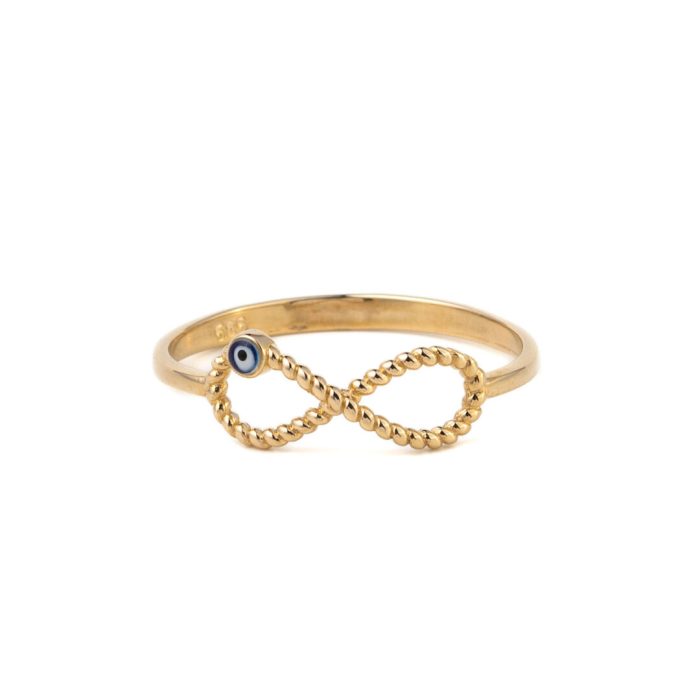 Eye Infinity Ring – 14K Yellow Gold - Image 1