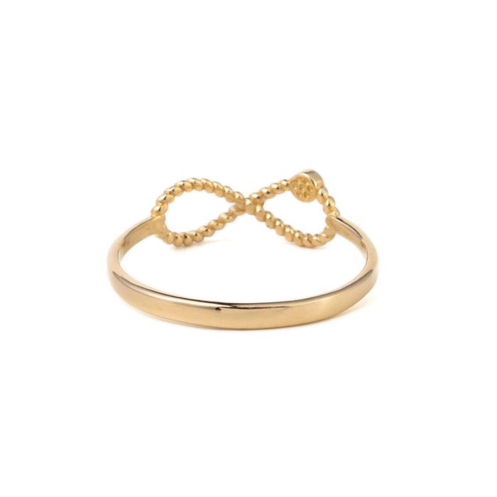 Eye Infinity Ring – 14K Yellow Gold - Image 3