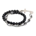 Cross Bracelet – 925 Sterling Silver with Beads - Image 2