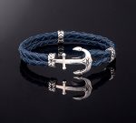 Sterling Silver Anchor Leather Bracelet - Image 5