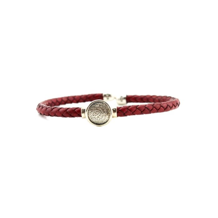Phaistos Disk leather bracelet