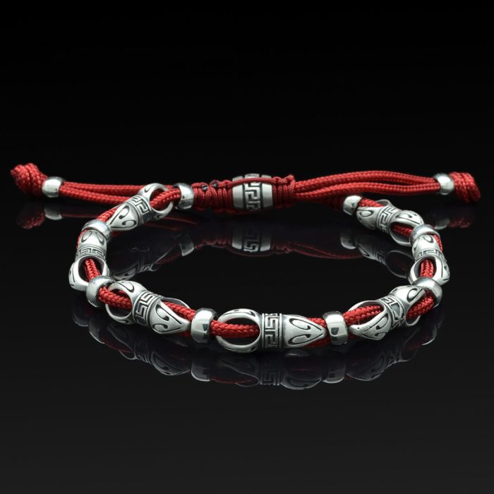 Sterling Silver Link and Cord Bracelet - Image 4