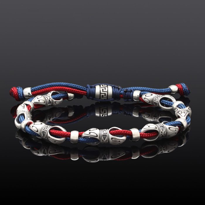 Sterling Silver Link and Cord Bracelet - Image 6