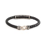Meander Leather Bracelet - 925 Sterling Silver - Image 3