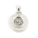Goddess Athena Coin Pendant - 925 Sterling Silver