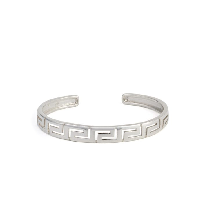 Greek Key Cuff Bracelet - 925 Sterling Silver - Image 5