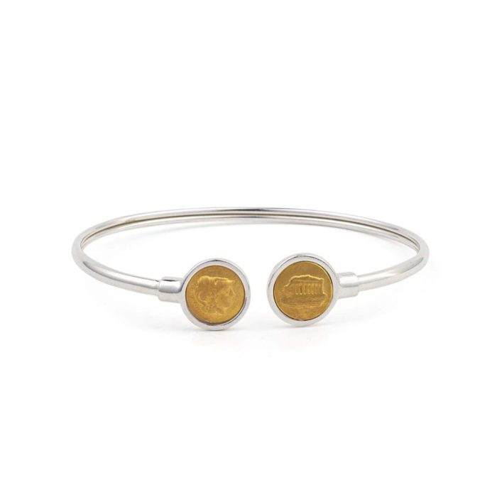 Athena Coin Cuff Bracelet in Sterling Silver - Image 2