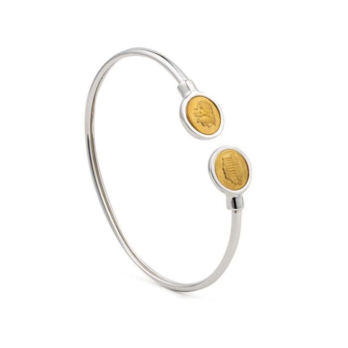Athena Coin Cuff Bracelet in Sterling Silver - Image 4