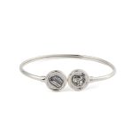 Athena Coin Cuff Bracelet in Sterling Silver