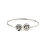 Athena Coin Cuff Bracelet in Sterling Silver - Image 6