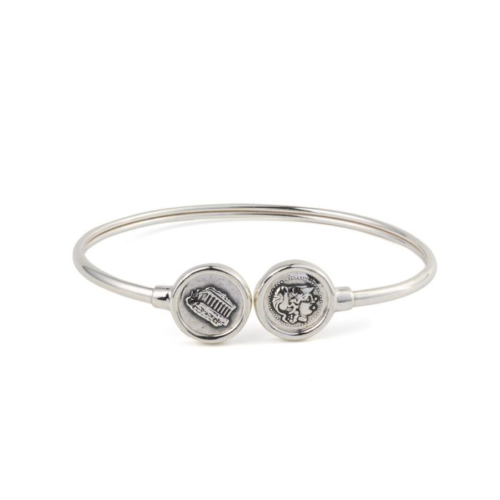 Athena Coin Cuff Bracelet in Sterling Silver - Image 1