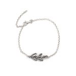 Leaf Chain Bracelet - Sterling Silver and Gold Plated - Image 4