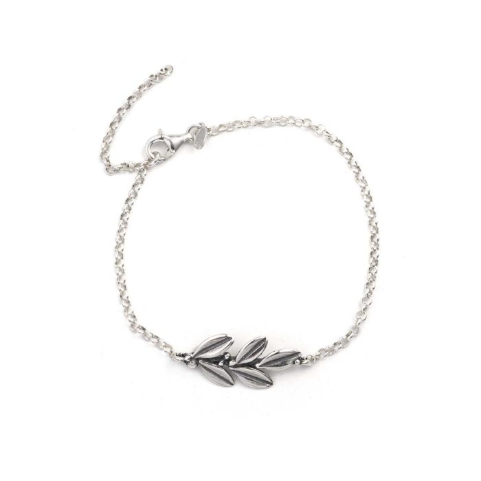 Leaf Chain Bracelet - Sterling Silver and Gold Plated - Image 4