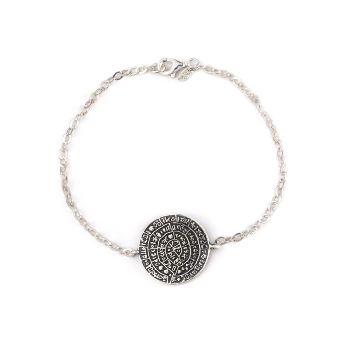Phaistos Disc Chain Bracelet - 925 Sterling Silver - Image 3