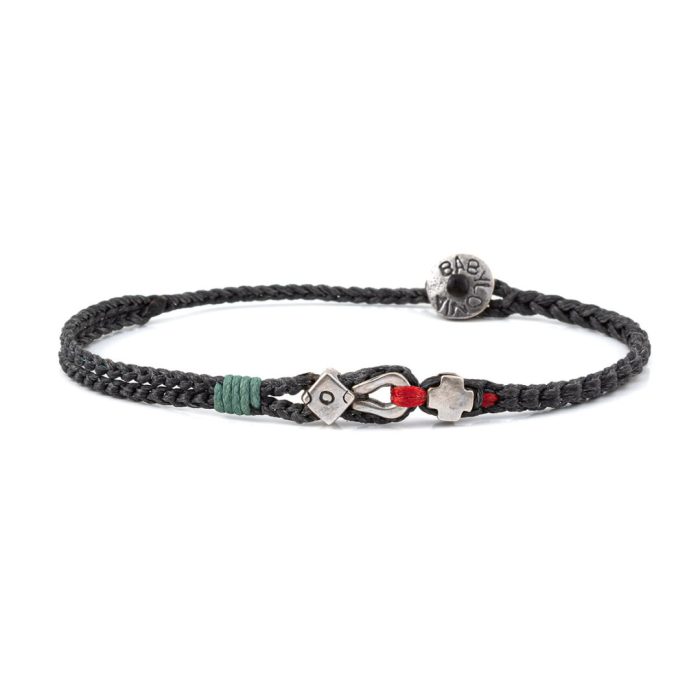 Babylonia Bracelet Safe in Faith Dark Grey – 935 Sterling Silver - Image 1