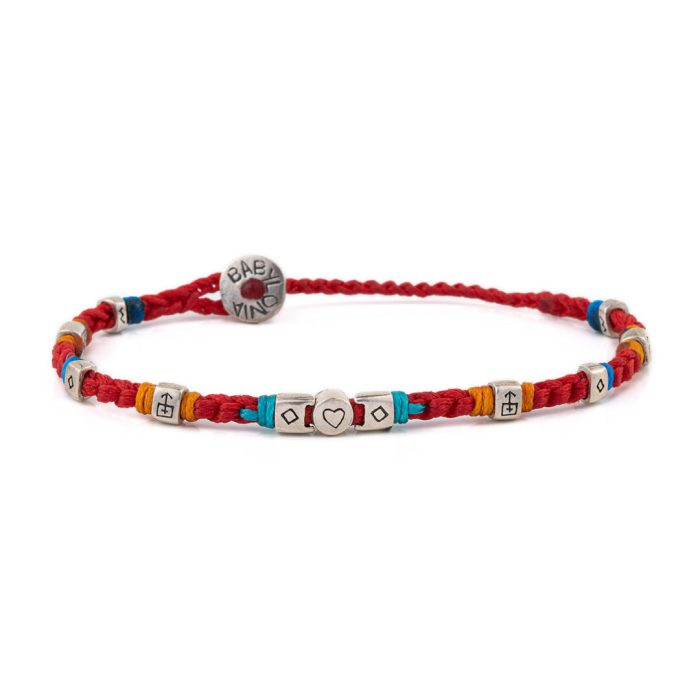 Babylonia Bracelet Love and Fantasy Red - Sterling Silver - Image 1
