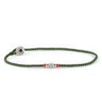 Babylonia Bracelet Green Rose - 935 Sterling Silver