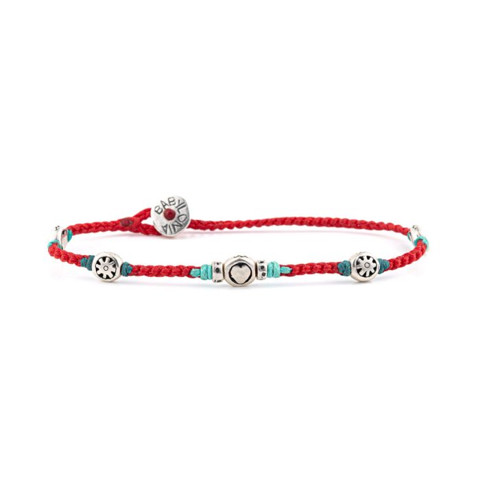 Babylonia Bracelet Trust and Love Red - Sterling Silver - Image 1