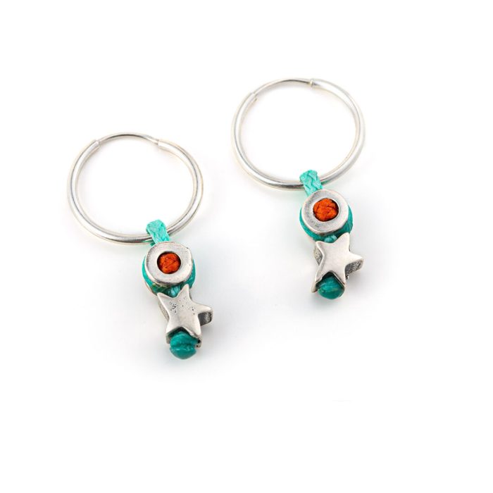 Babylonia Earrings Hope Earrings Aqua – 935 Sterling Silver - Image 1