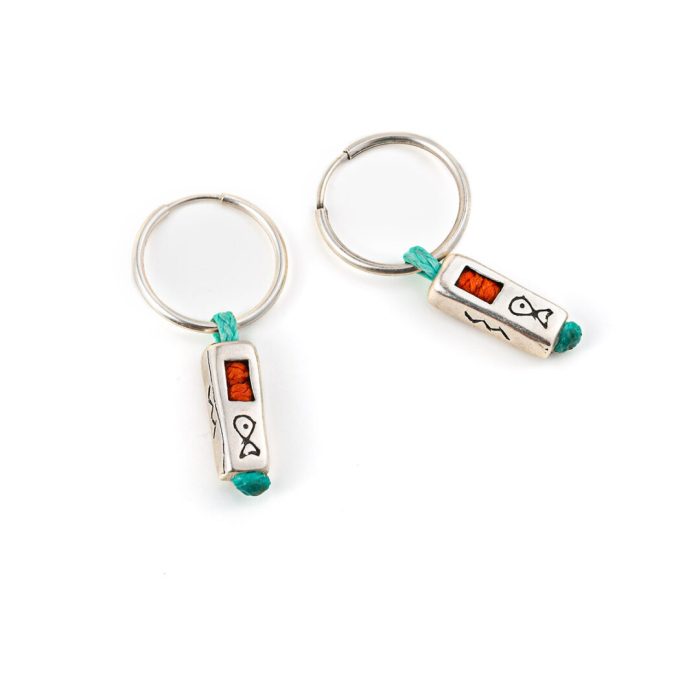 Babylonia Earrings Sentimental Adaptation Red – 935 Sterling Silver - Image 1