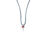 Babylonia Necklace Cross Blue Jean - 935 Sterling Silver