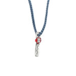 Babylonia Necklace Cross Blue Jean - 935 Sterling Silver - Image 2