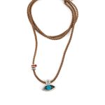 Babylonia Κολιέ Evil Eye Καφέ - Ασήμι 935 - Image 2