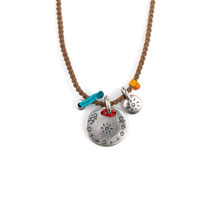Babylonia Necklace Silver Coin Charm - Image 1