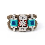 Trust Babylonia Silver Ring - Aqua Red