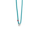 Babylonia Necklace Cross Turquoise – 935 Sterling Silver
