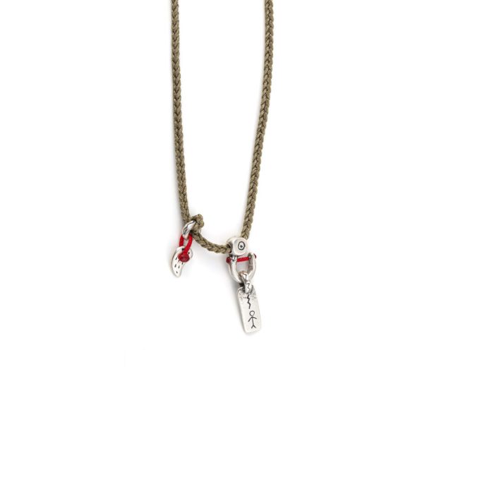 Babylonia Necklace Human Sentiment Haki – 935 Sterling Silver - Image 1