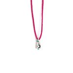 Babylonia Necklace Love Charm Fuchsia – 935 Sterling Silver