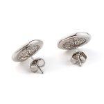 Phaistos Disc Stud Earrings - 925 Sterling Silver with Opal - Image 2