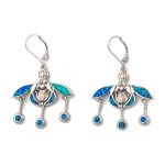 Minoan Malia Bees Earrings - 925 Sterling Silver with Opal