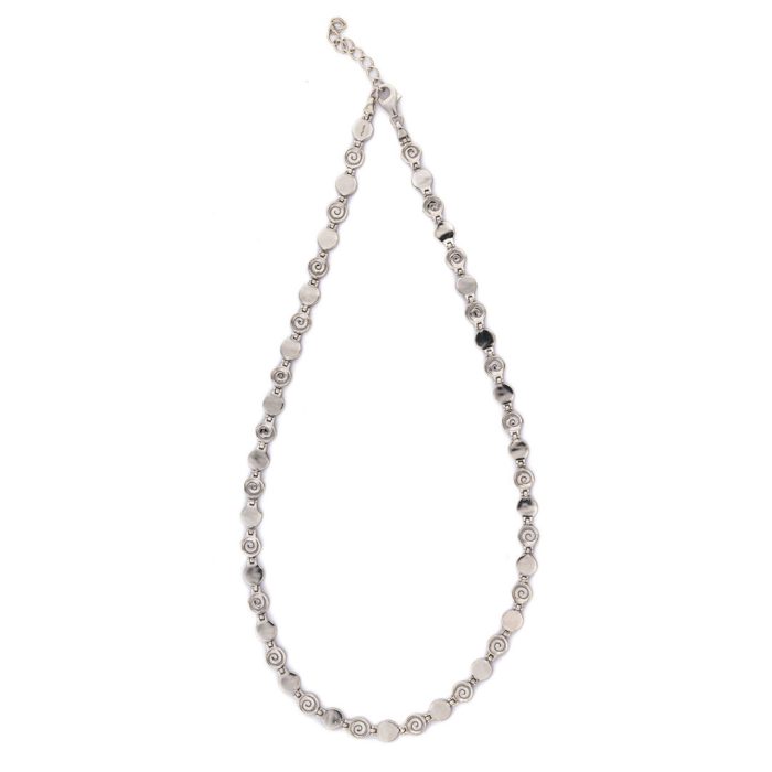 Spiral Necklace - Blue Opal Sterling Silver - Image 2