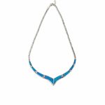 Meander - Blue opal silver necklace - Image 10