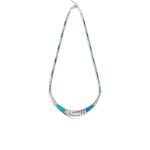 Meander - Greek key Opal necklace